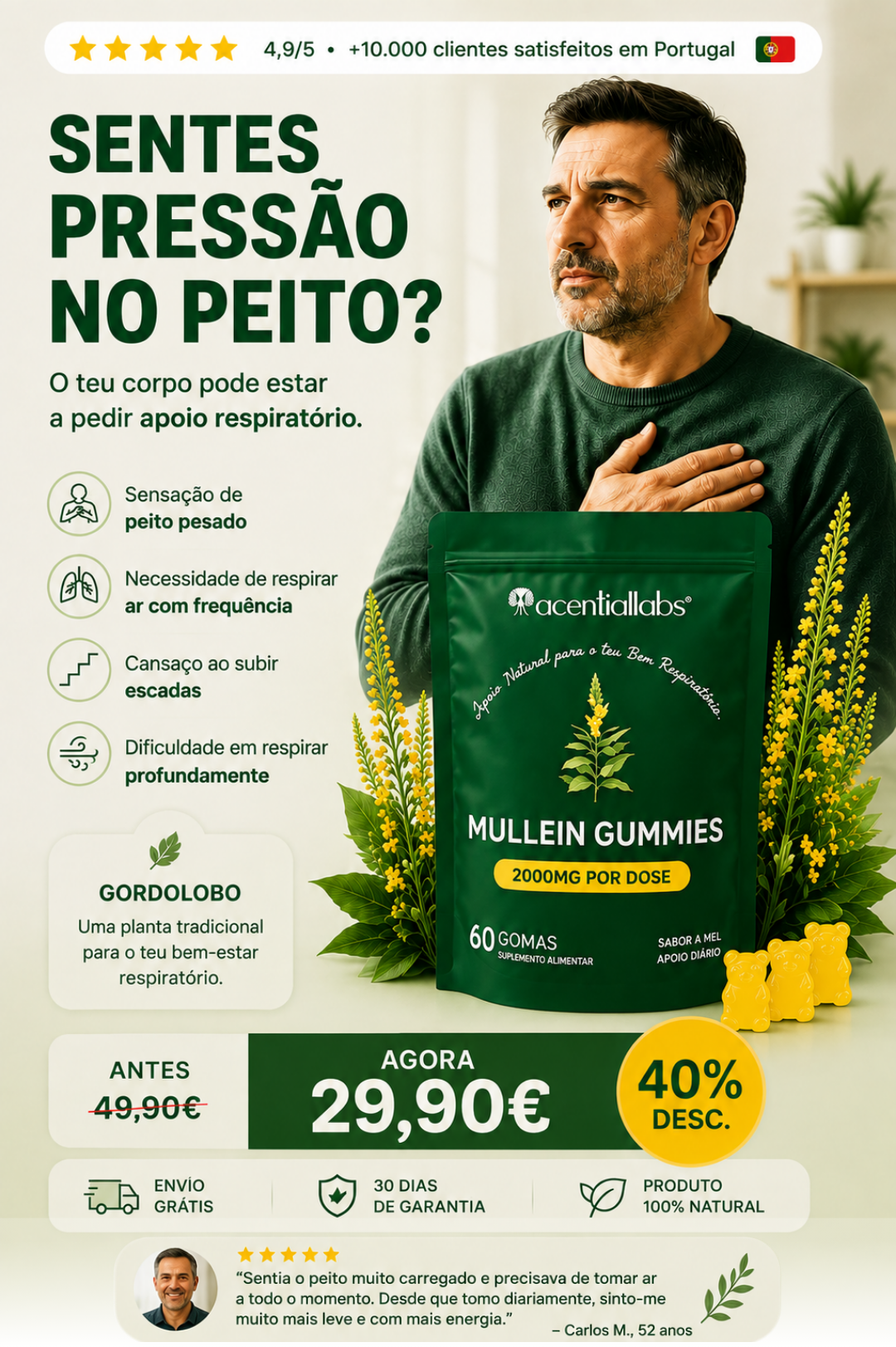 Gomas de Verbasco | Para quando sente que o ar não entra totalmente