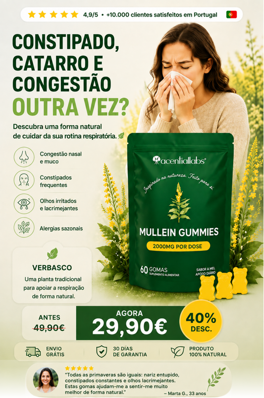 Gomas de verbasco | Apoio natural para o muco e a congestão crónica